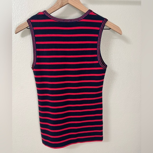 J.Crew Metallic-Trim Striped Shell XS - Picture 6 of 8